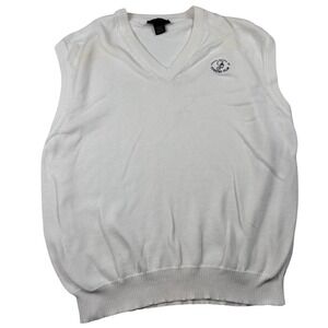 IZOD Club Golf Vest Sleeveless Sweater Lomas Santa Fe Country‎ Club White Mens M